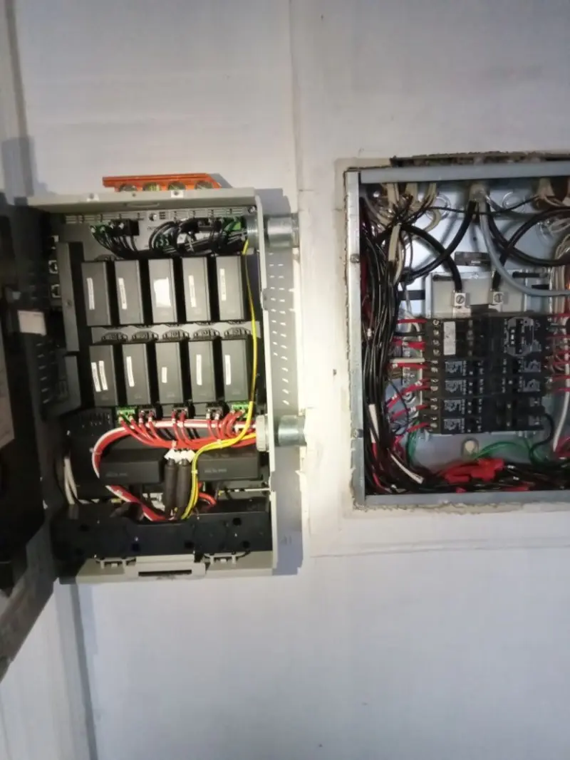 Electrical panel upgrade completed for Security Camera Wiring in Savannah